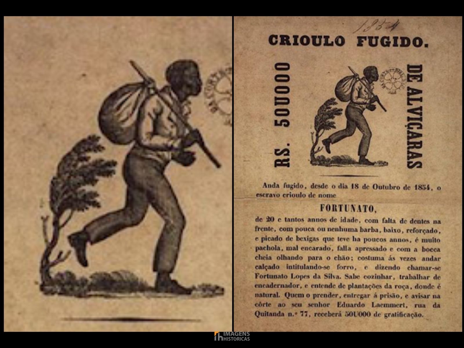 Fuga de Escravos no Brasil – Cartaz de Recompensa