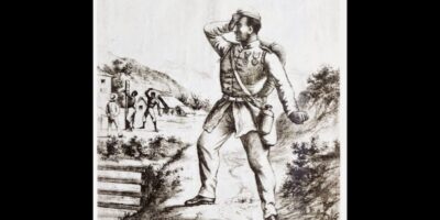 A caricatura "De volta do Paraguai", de Ângelo Agostini, publicada na revista Vida Fluminense em junho de 1870, é uma poderosa crítica social que aborda as contradições e hipocrisias da sociedade brasileira no período pós-Guerra do Paraguai.