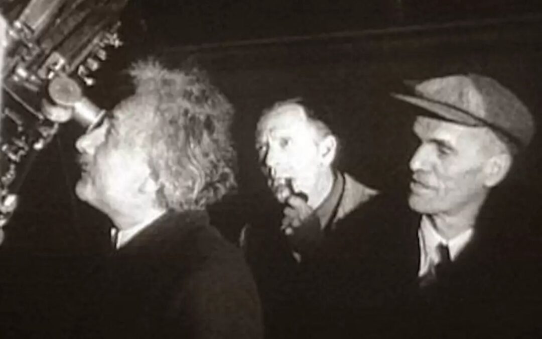 Albert Einstein, Edwin Hubble, Milton Humason e Walter Adams