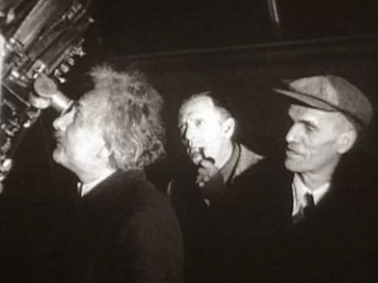 Albert Einstein, Edwin Hubble, Milton Humason e Walter Adams