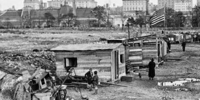 As Hoovervilles foram assentamentos improvisados que surgiram nos Estados Unidos durante a Grande Depressão, na década de 1930.