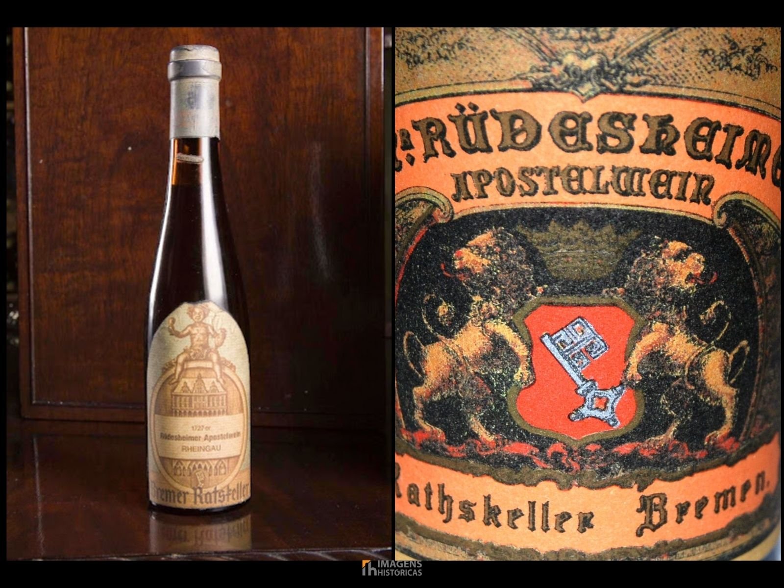 O Rüdesheimer Apostelwein de 1727 é um vinho notável, produzido em Bremen, na Alemanha, que detém o título de um dos vinhos mais antigos do mundo ainda em consumo. Com quase 300 anos de história, este vinho é uma verdadeira relíquia vinícola, apreciada e preservada ao longo dos séculos por sua qualidade excepcional, raridade e significado histórico.