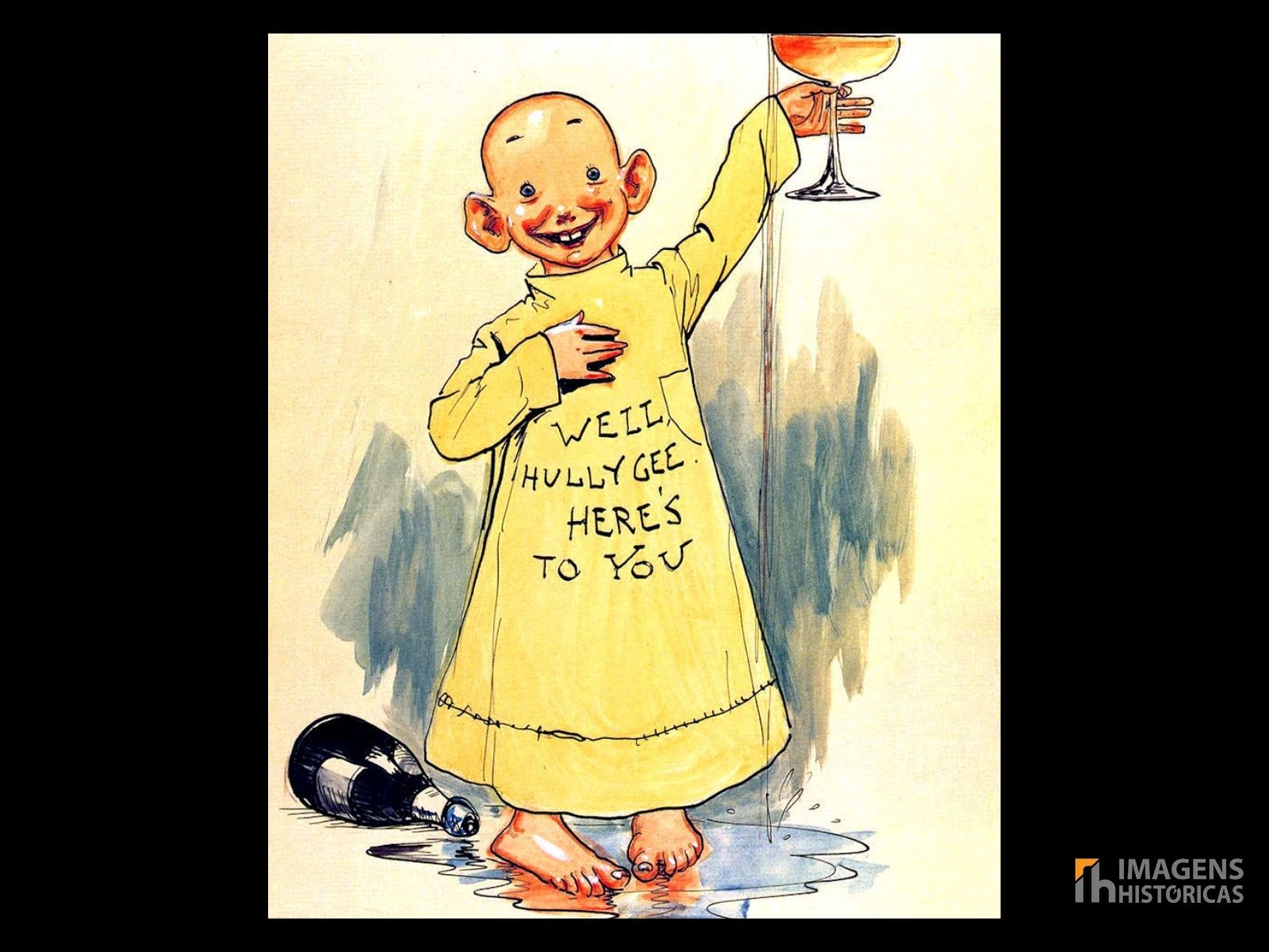 The Yellow Kid (Hogan’s Alley), a primeira história em quadrinhos (HQ), 1895. The Yellow Kid (Hogan's Alley), a primeira história em quadrinhos (HQ), 1895.